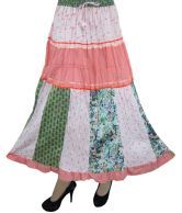 India Trendzs Multicolor Cotton Printed Long Skirt