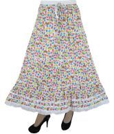 India Trendzs Multicolor Cotton Printed Long Skirt