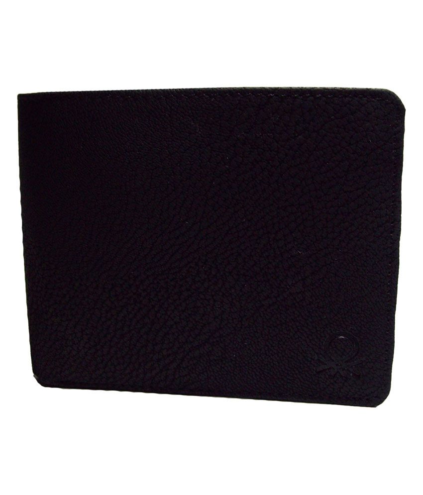 benetton men's leather wallet price