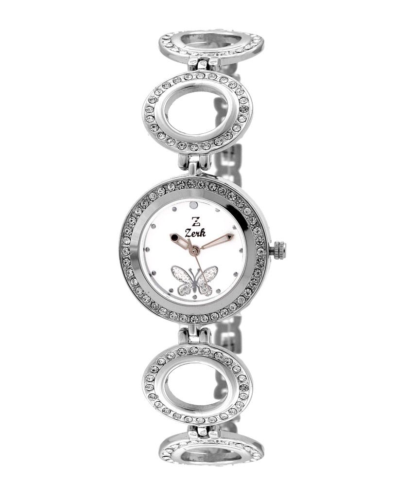 Zerk Silver Analog Watch For Women