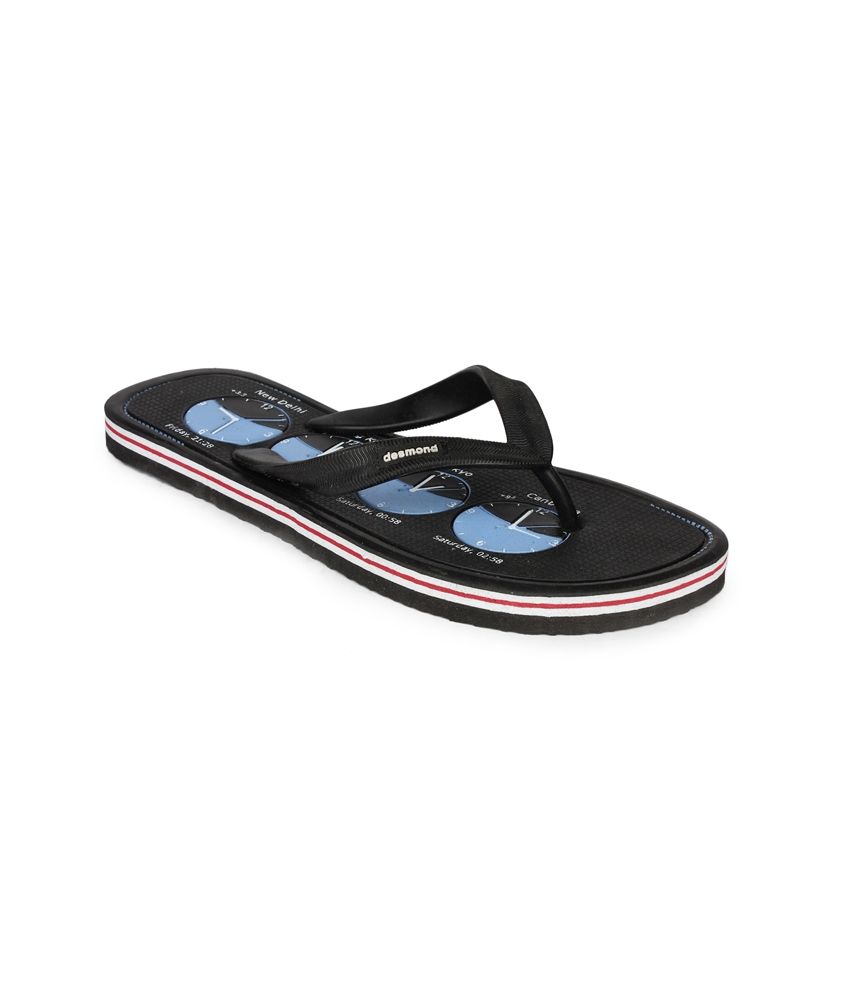 11e Black Casual Flip Flops