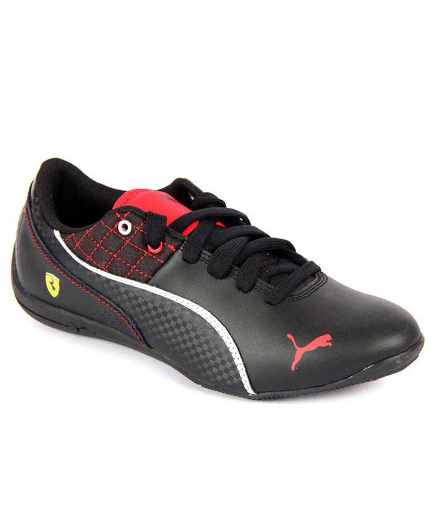 puma black casual shoes