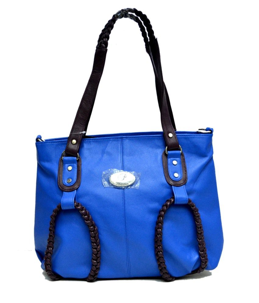 Buy Amazing India Leather Blue Tote Bag at Best Prices in India - Snapdeal