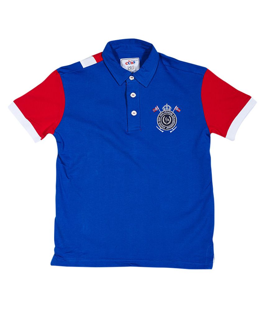 Status Quo Cubs Half Sleeve Blue Lagoon Collar T-Shirts For Kids: Buy Online @ Rs 