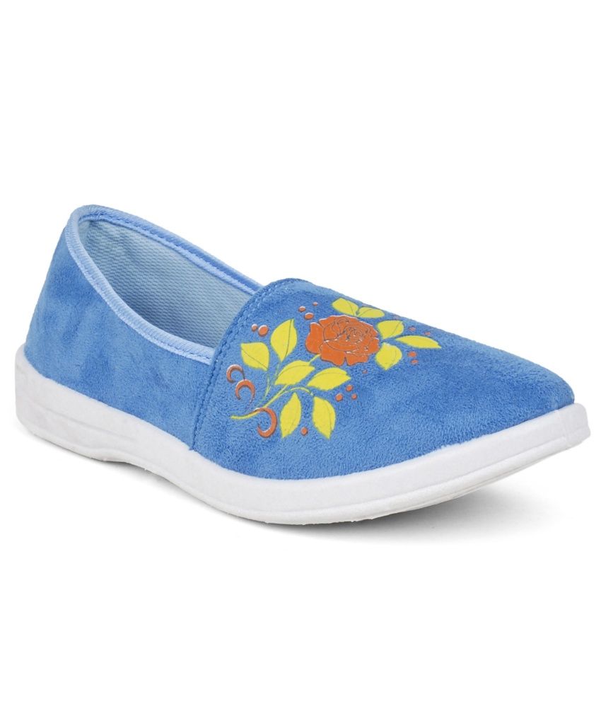 blue jean flat shoes