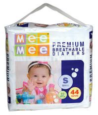 Mee Mee White Small Size Diapers - 44 Pieces