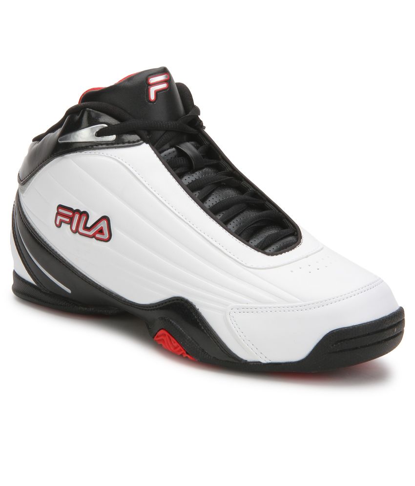 fila white sports shoes