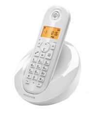 Motorola C601 Cordless Landline Phone White