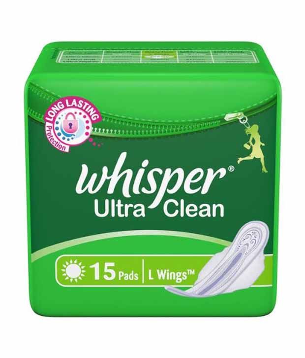 Whisper Ultra Clean L Wings 15 Pads Pack Of 2 Buy Whisper Ultra Clean L Wings 15 Pads Pack Of 2