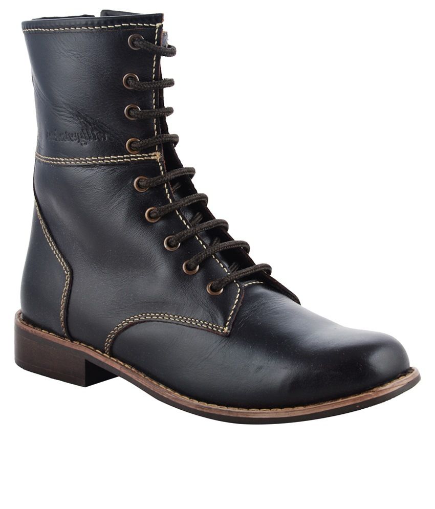 black flat cowboy boots