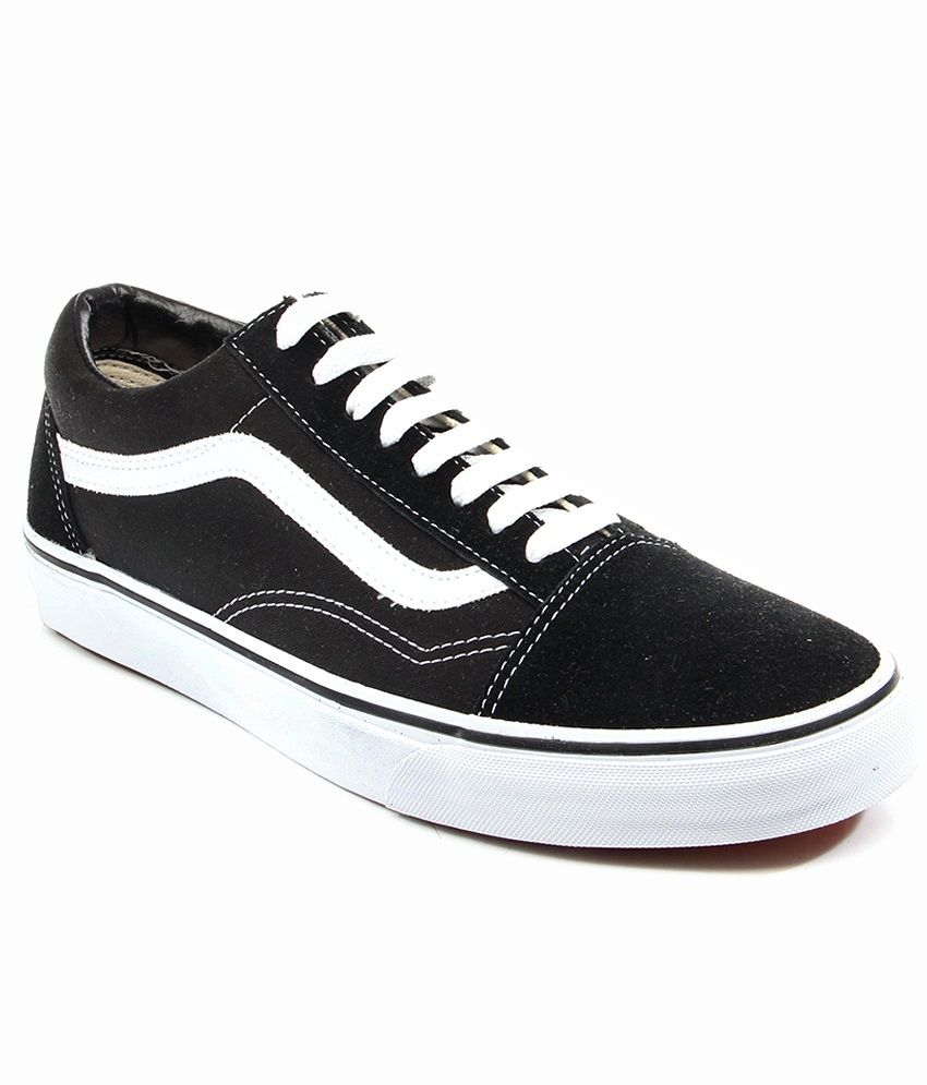 black vans with rubber sole