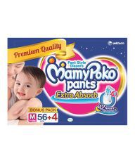 Mamy Poko Pants Extra Absorb-M (7-12 Kg), 56+4 Pcs