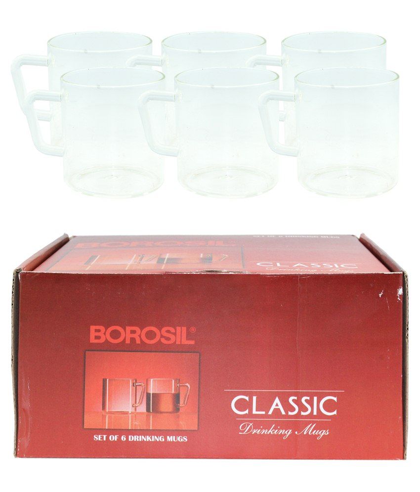 Borosil Classic Mugs 190ml Set Of 6 Buy Online at Best Price in India