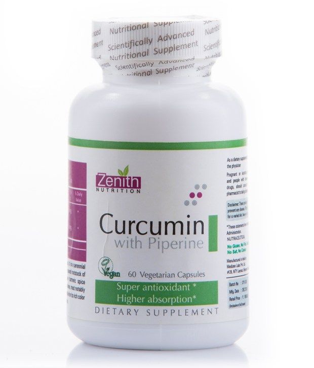 Zenith Nutrition Curcumin with Piperine - 60 capsules: Buy Zenith Nutrition Curcumin with Piperine - 60 capsules: Buy