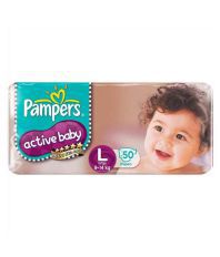 Pampers Active Baby Diapers (large) (9-14kg)- 50pcs Diapers