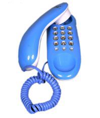 Talktel Combo Of  F-1 Wall Mountable Landline Phone Blue