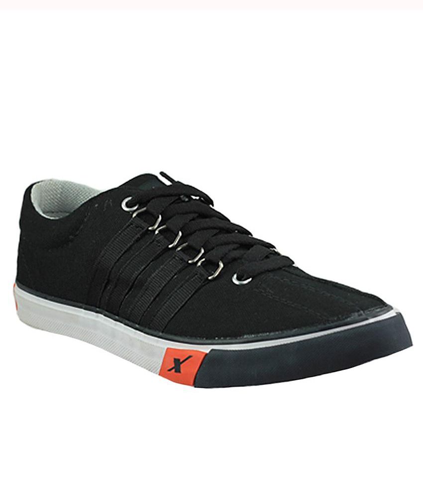 7% OFF on Sparx Black Canvas Shoes on 