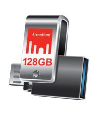 Strontium SR128GSLOTG1Z 128 GB Pen Drives Black and Silver