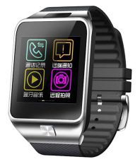 Attire Black and Silver Digital Heart Rate Smartwatch