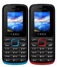 I Kall K11 Dual SIM Combo Mobile (Red + Blue)