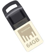 Strontium SR64GSBOTG1 64 GB Pen Drives Metallic Grey