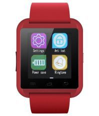 ROOQ U8 Bluetooth Smart Watch for Android - Red