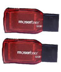 Moserbaer Racer 16 GB Pendive Pack of 2