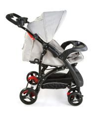 Luv Lap Baby Stroller Pram Sports Grey/Black - 18157