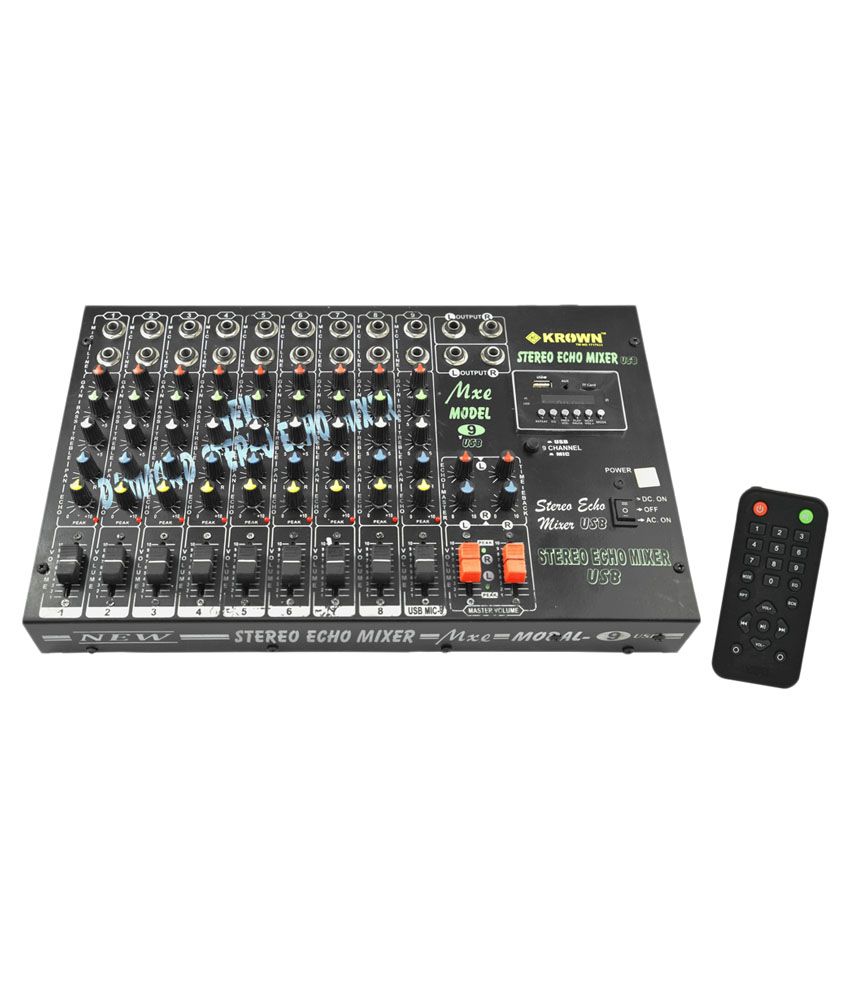 Krown 6 Channel Stereo Echo Mixer Black Buy Krown 6 Channel Stereo