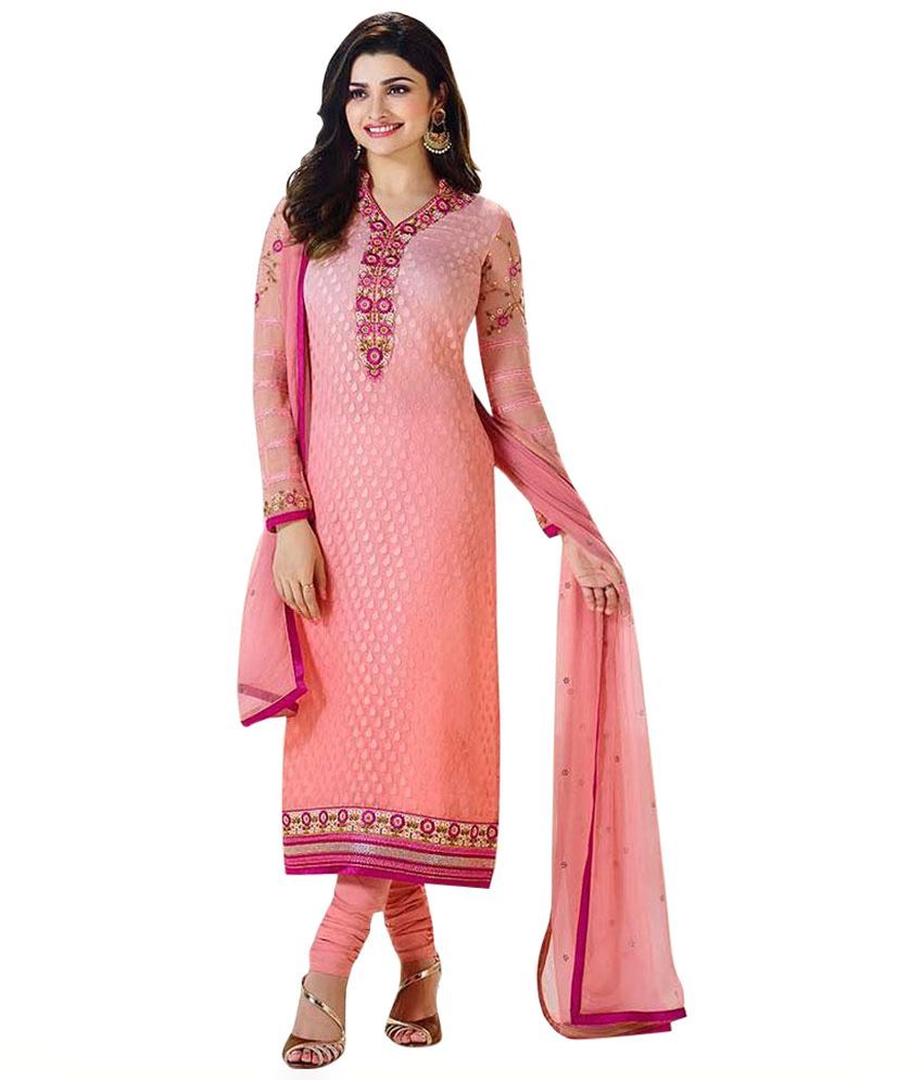 Uttam Vastra Dress Materials | uttam vastra pink brasso straight semi stitched dress Uttam Vastra Dress Materials | uttam vastra pink brasso straight semi stitched dress