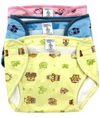 Super Baby Multicolour Cotton Nappies - Set of 3