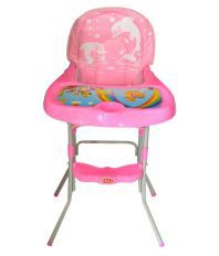 Taaza Garam Baby Kids Princess Pink Plastic High Chair with Food Tray and Foot Rest