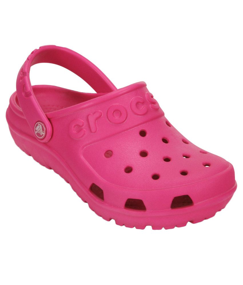 pink slipper crocs