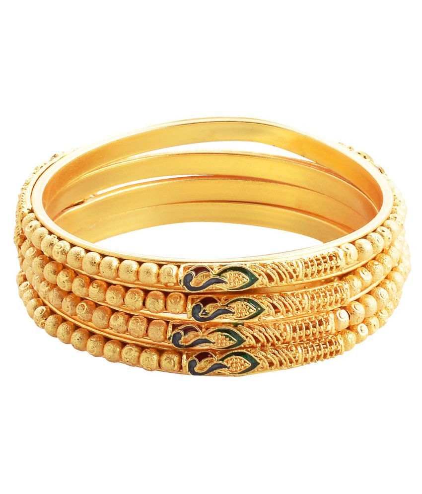 Fashion Bazaar Golden Bangle Set Of 4 Buy Fashion Bazaar Golden