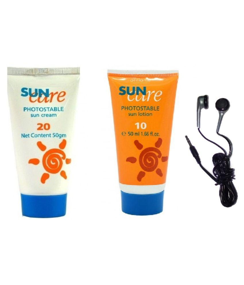 Oriflame Combo of 2 Sunscreen Lotions and Earphone Pack of 2 Buy