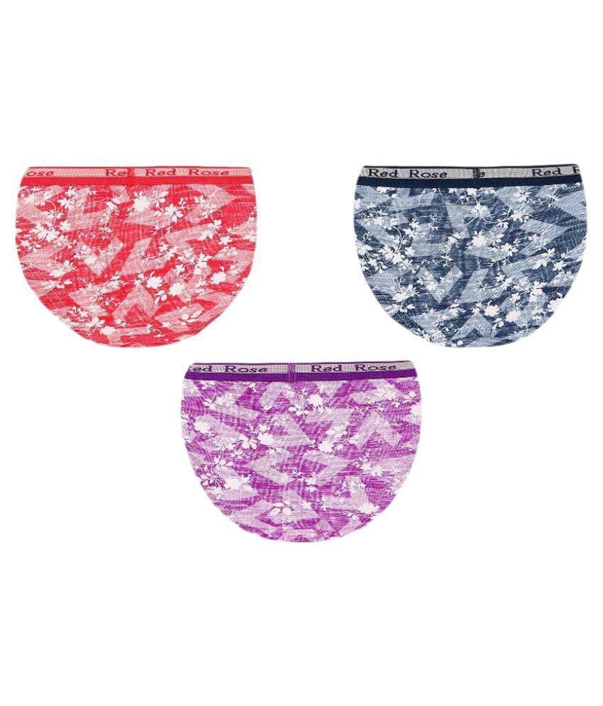 Red Rose Multicolor Cotton Panties Pack Of Buy Red Rose