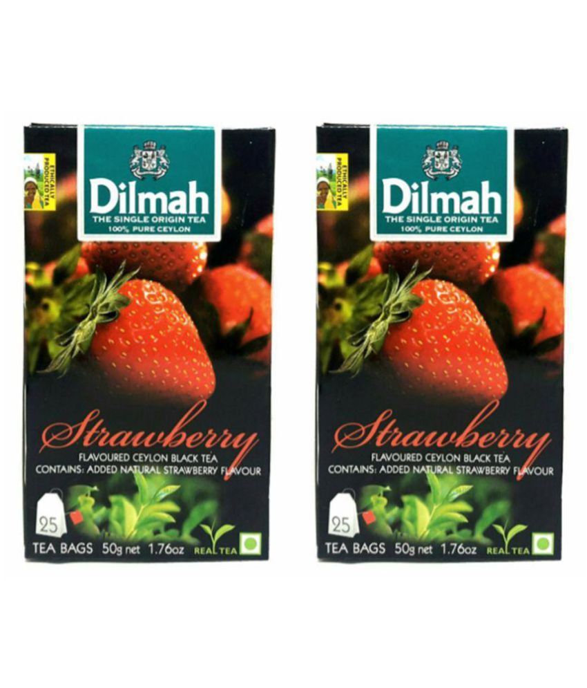 Dilmah Strawberry Ceylon Black Tea Bags 50 Gm Pack Of 2 Buy Dilmah