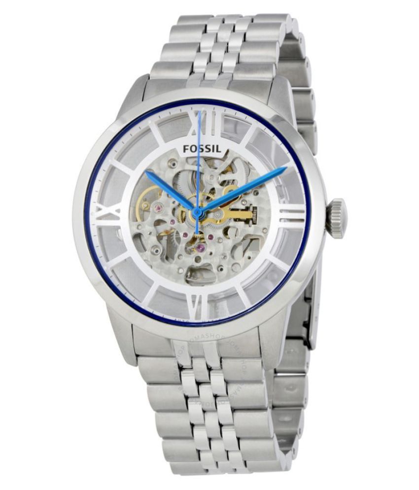 Fossil Men S Me Townsman Automatic Stainless Steel Skeleton Watch