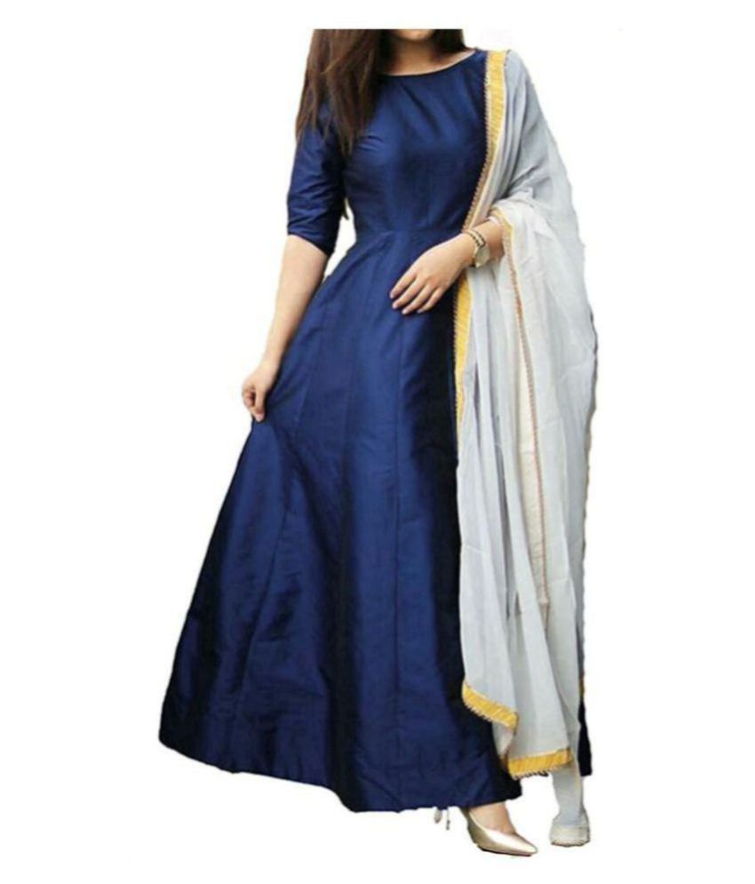 RAJWADI FAB Poly Silk Gown Buy RAJWADI FAB Poly Silk Gown Online At