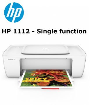 HP DeskJet 1112 Single Function Color Printer 1000 pages print yield Connect VIA USB