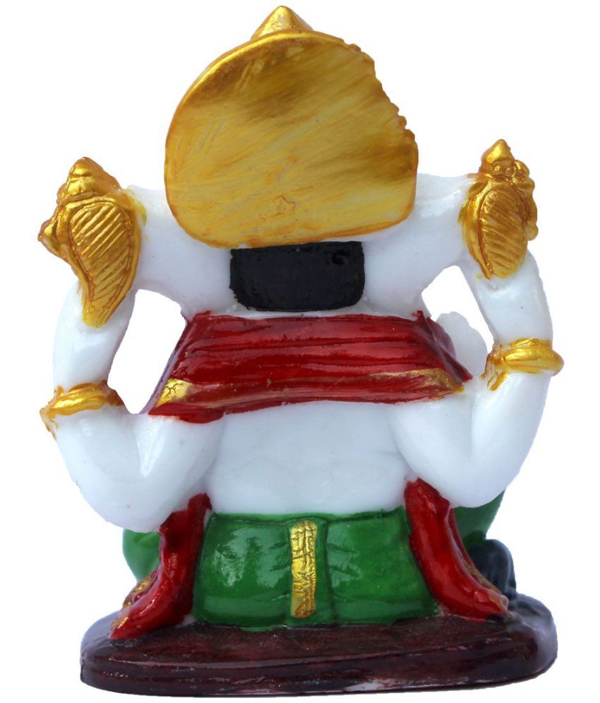 VIDHI ARTS Hand Painted Lord Ganesha Polyresin Idol 5x7x10cm Buy