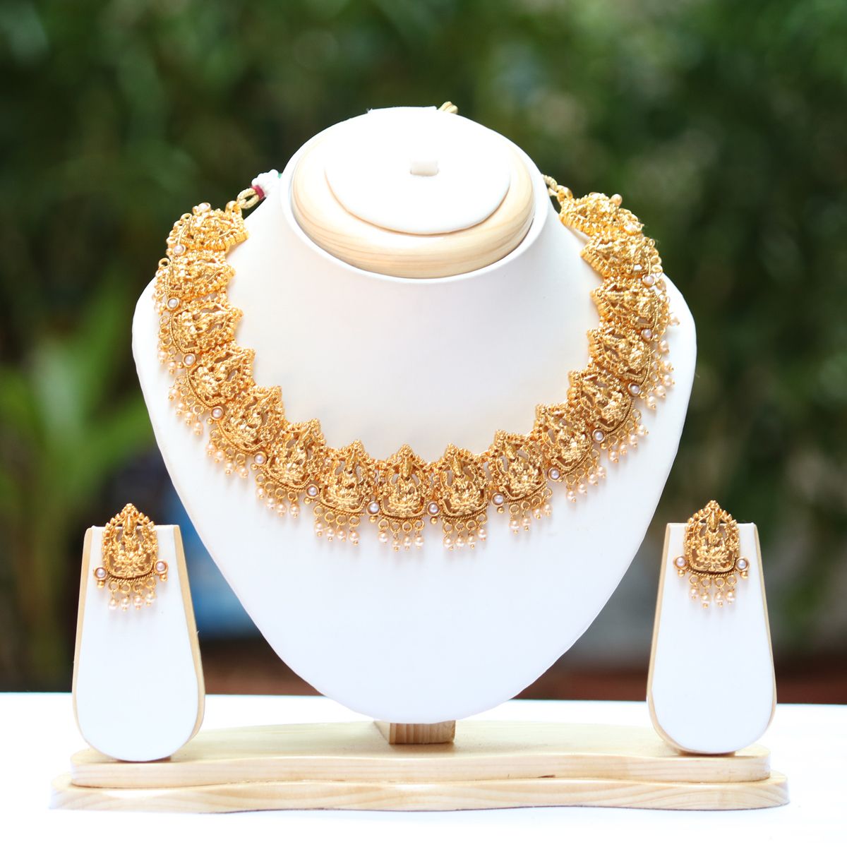 Swarajshop Copper Golden Choker Traditional Kt Gold Plated Necklaces