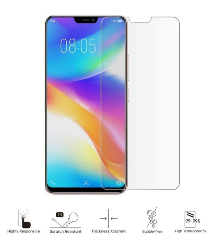 Vivo Y85 Tempered Glass Screen Guard By Lenmax UV Protection Anti