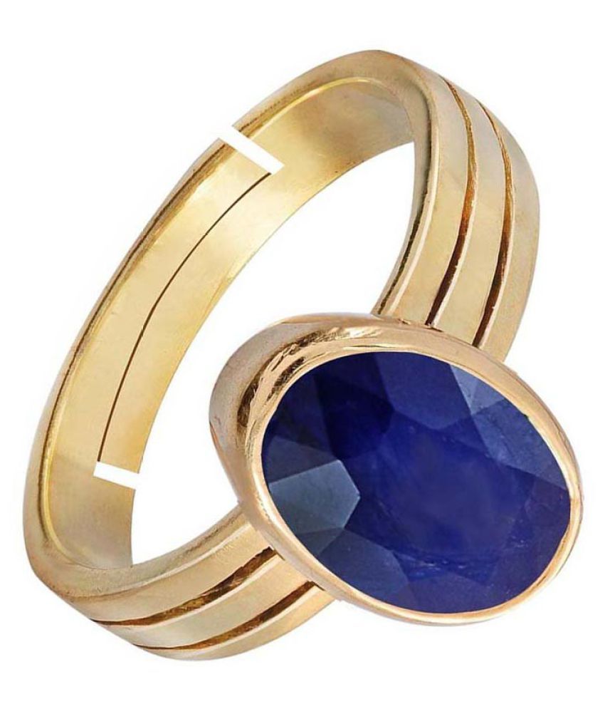 Rs Jewellers Blue Ratti Blue Sapphire Neelam Ring For Men Women