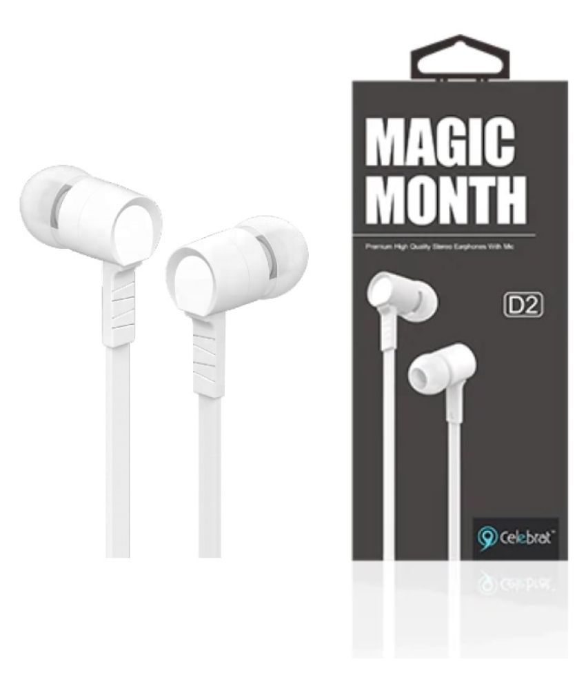 Celebrat D Magic Month In Ear Wired With Mic Headphones Earphones