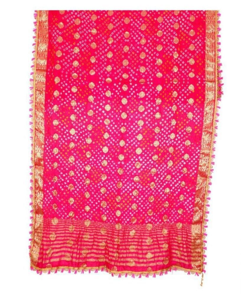 Apratim Pink Banarasi Silk Banarasi Dupatta Price In India Buy