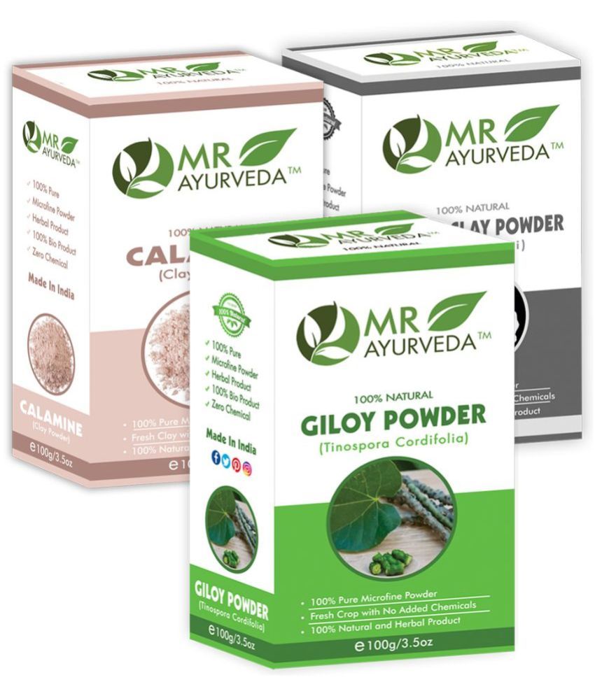 MR Ayurveda Giloy Calamine Powder Kaolin Clay Powder Face Pack Masks