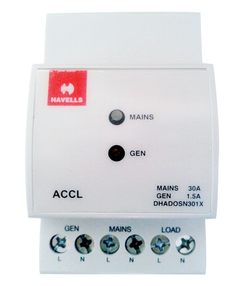 Buy Havells 3 Module SPN 30A (Mains) /5A (Generator) ACCL Without Gen