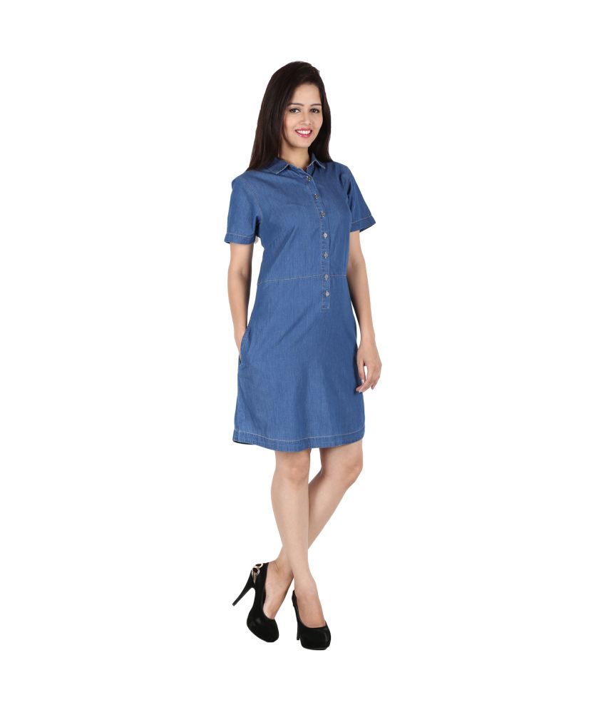Faith Blue Denim Dresses - Buy Faith Blue Denim Dresses Online at Best ...