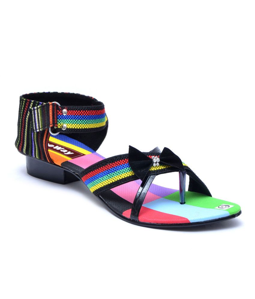 Leeway Footwear Multicolor Canvas Open Toe Women's Sandals Price in ...